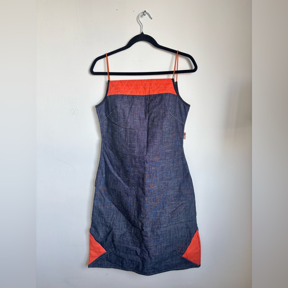 NWT Vintage Y2K Parasuco denim stretch mini dress